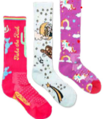 Lucky Chuck® Performance Riding Socks |3-Pack Outlaw Dreamers (Risky Pink, Cosmic, Unicorn)