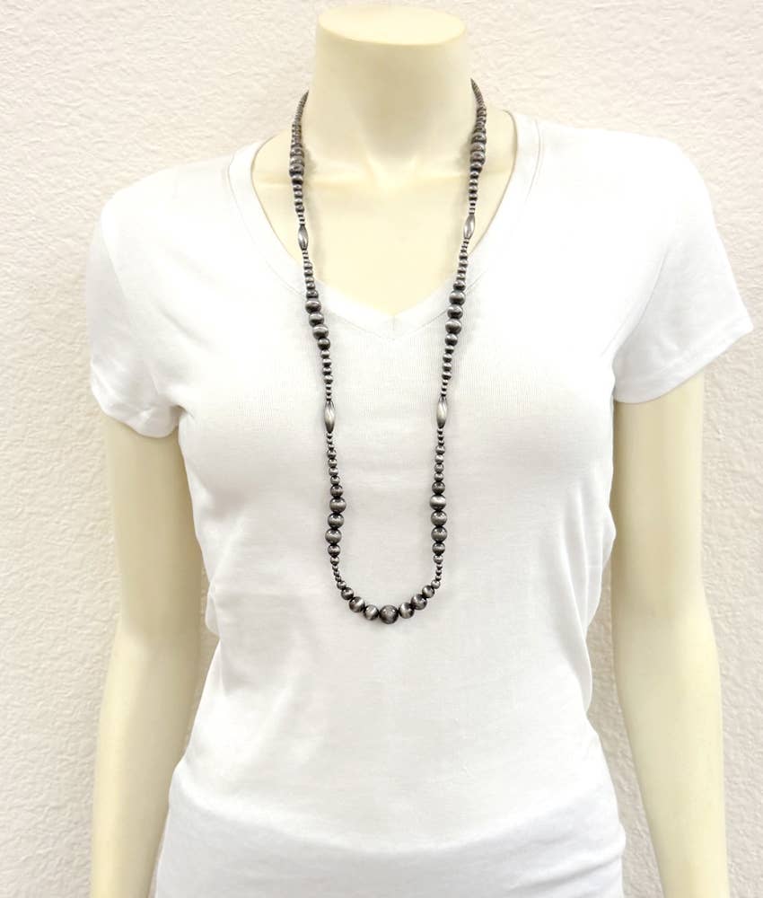 Extra Long Navajo-Inspired Western Bead Necklace | Cowgirl Jewelry