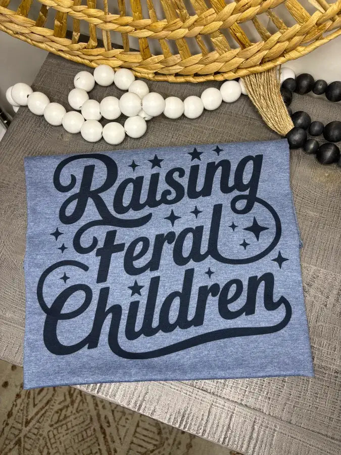 Raising Feral Children Vintage Western Graphic Tee | Unisex Sublimation T-Shirt | Soft Cotton Blend