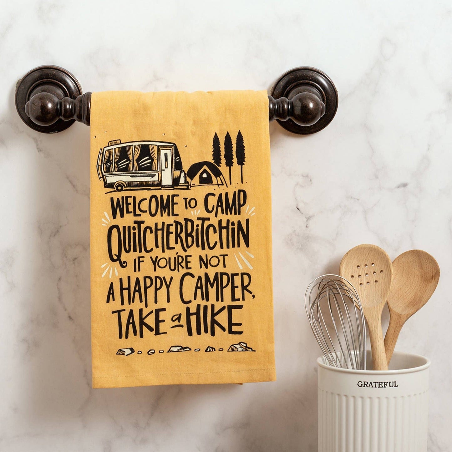 Welcome To Camp Kitchen Towel – Funny Camping & RV Décor