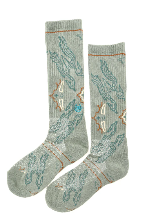 Lucky Chuck Fringe Tucumacari Gray Performance Socks