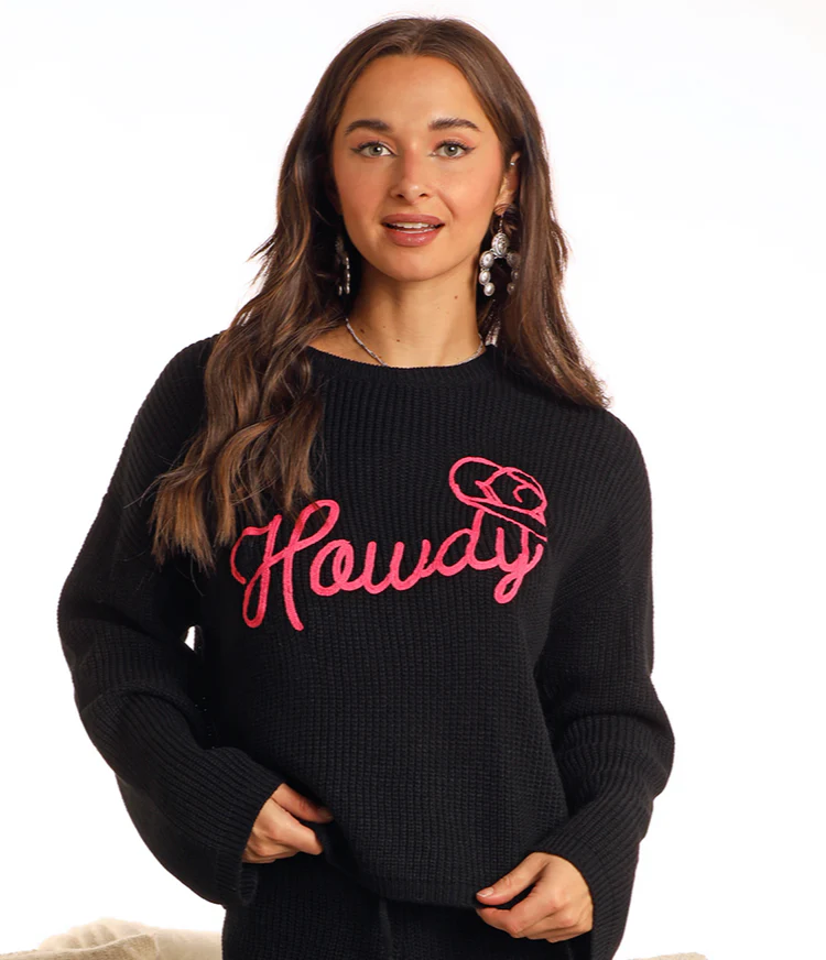 Rock & Roll Range Howdy Long Sleeve Knit Sweater