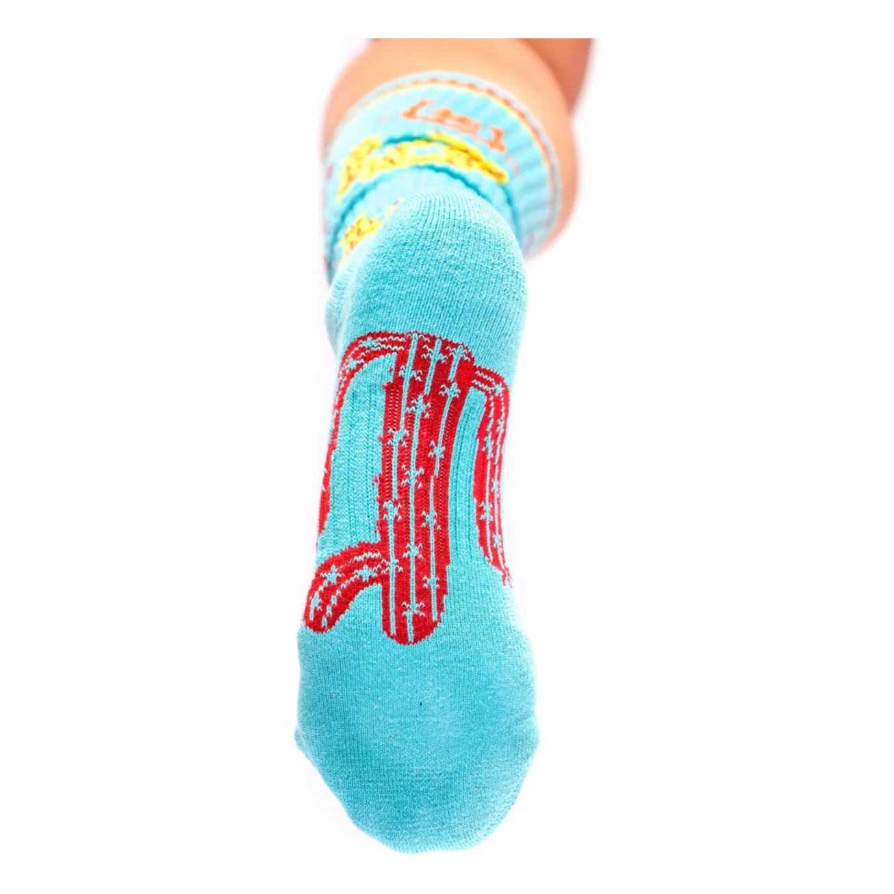 Lucky Chuck Socks - Take the Risk Turquoise Performance Socks
