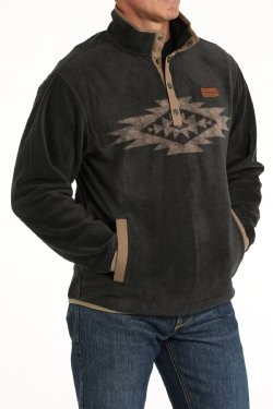 Cinch Men's Fleece Pullover - Charcoal