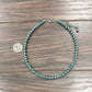 Handmade Thin Rondelle Navajo Pearl & Turquoise Necklace – 16” to 21” Adjustable Western Jewelry | Made in USA