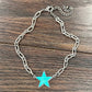 Star Turquoise Necklace – 15" to 20" Adjustable Western Statement Pendant