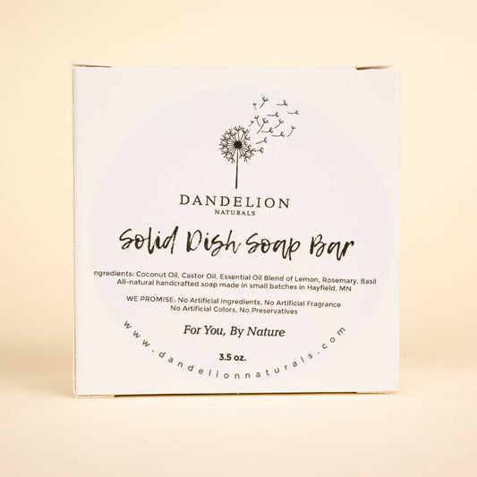 Solid Dish Soap Bar – Lemon, Rosemary & Basil | Natural Plastic-Free Kitchen Soap