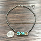 Western Gemstone Bead Necklace with Bezel Set Pendant