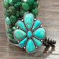 Oversized Turquoise Western Stretch Bracelet | Cowgirl Statement Jewelry