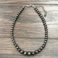 Handmade Graduated Navajo Pearl Necklace – 8mm to 14mm Polished Beads, 16” to 21” Adjustable Western Statement Jewelry