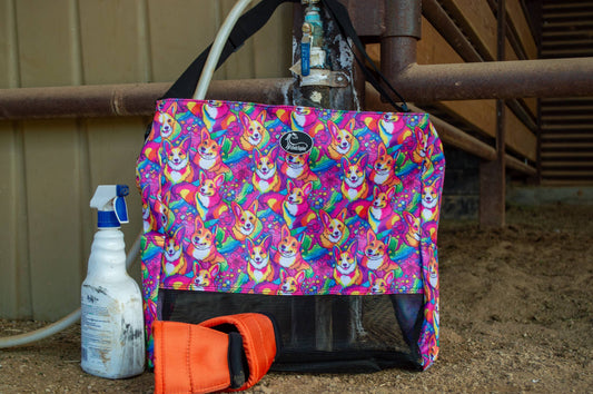 Everything Equine Tote Bag – Mesh Grooming Tote for Horse Supplies & Travel