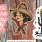 Vintage Cowgirl - sticker