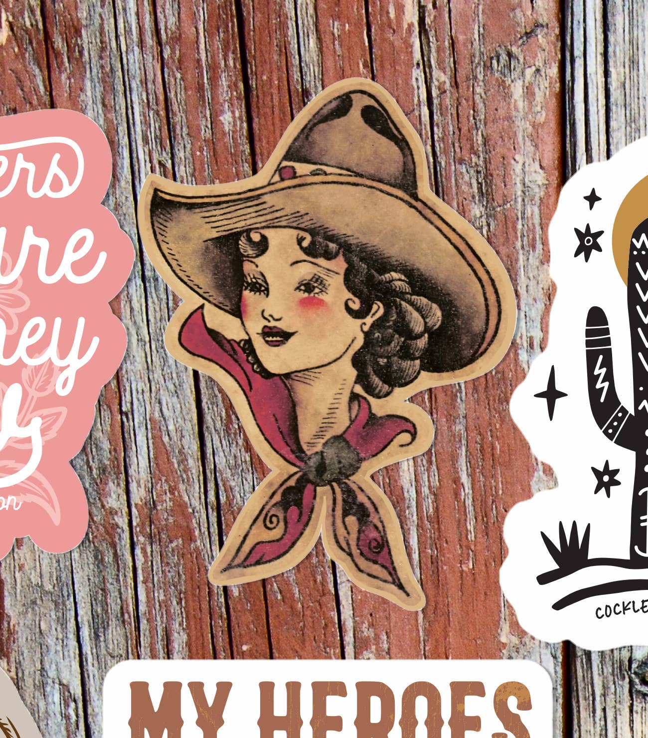 Vintage Cowgirl - sticker