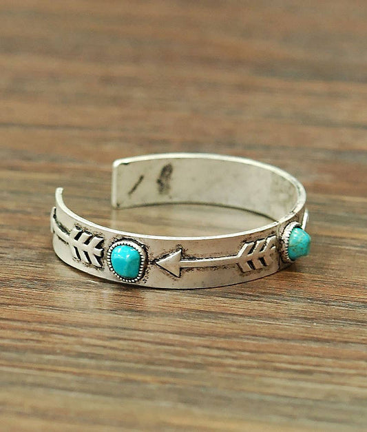 Navajo-Inspired Turquoise Cuff Bracelet | Western Cowgirl Jewelry