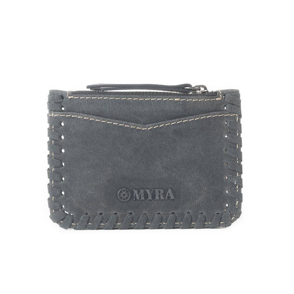 Outlander Edge Western Embroided Credit Card Holder in Ash Grey