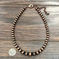Graduated Copper Navajo Bead Necklace – 16" to 21" Handmade Western Statement Jewelry
