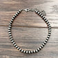 8mm Navajo Bead Necklace – 16" to 21" Adjustable Handmade Western Jewelry