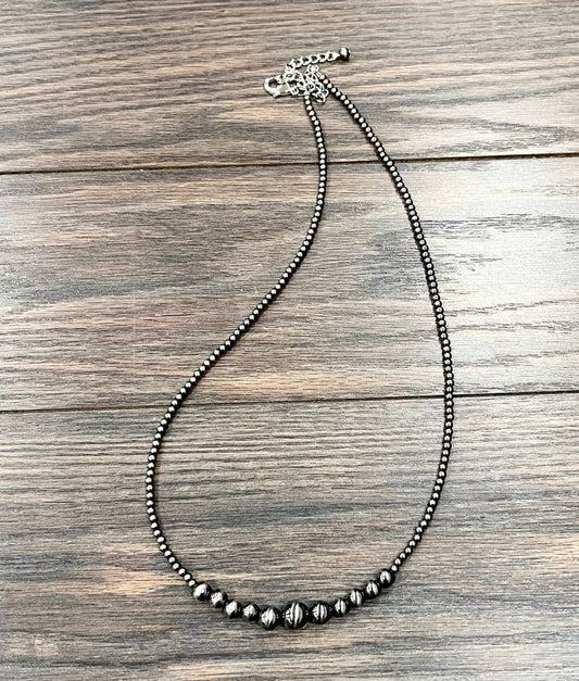 Navajo-Inspired Polished Western Bead Necklace | Long Cowgirl Jewelry