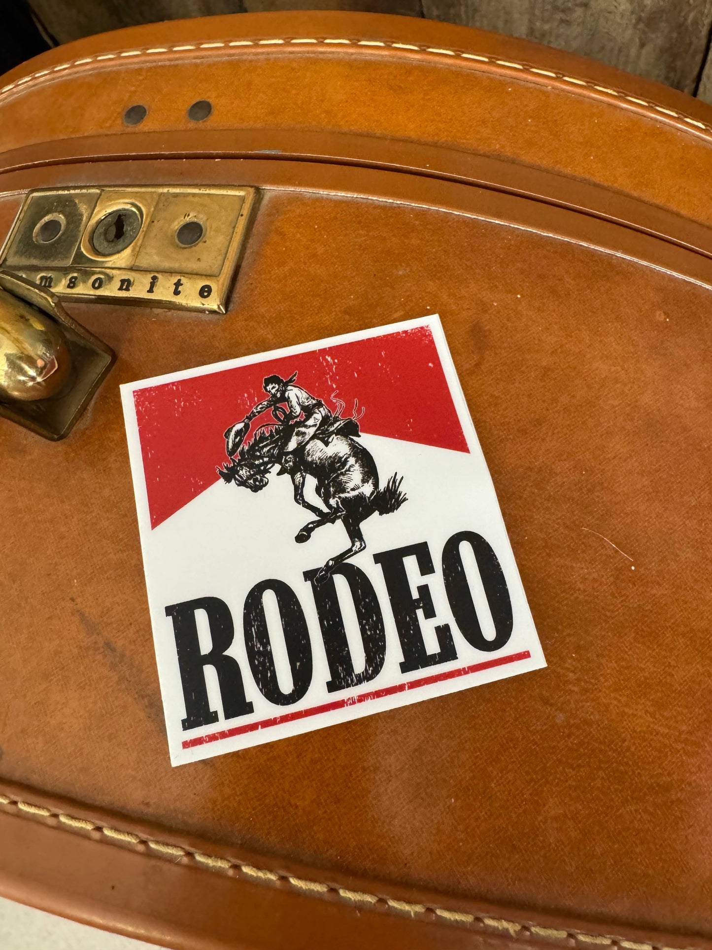 Rodeo bronc rider sticker