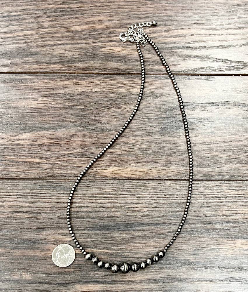 Navajo-Inspired Polished Western Bead Necklace | Long Cowgirl Jewelry