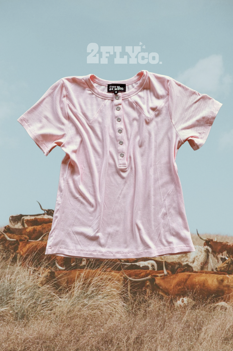 Blush Pearl Snap Western Top | Ribbed Country Basic