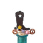 Rustic Boot Wine Bottle Stopper – Beaded Decorative Cork Stopper – Western Kitchen & Horse Lover Gift