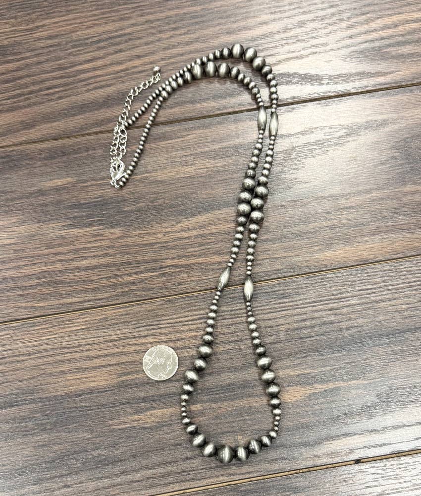 Extra Long Navajo-Inspired Western Bead Necklace | Cowgirl Jewelry