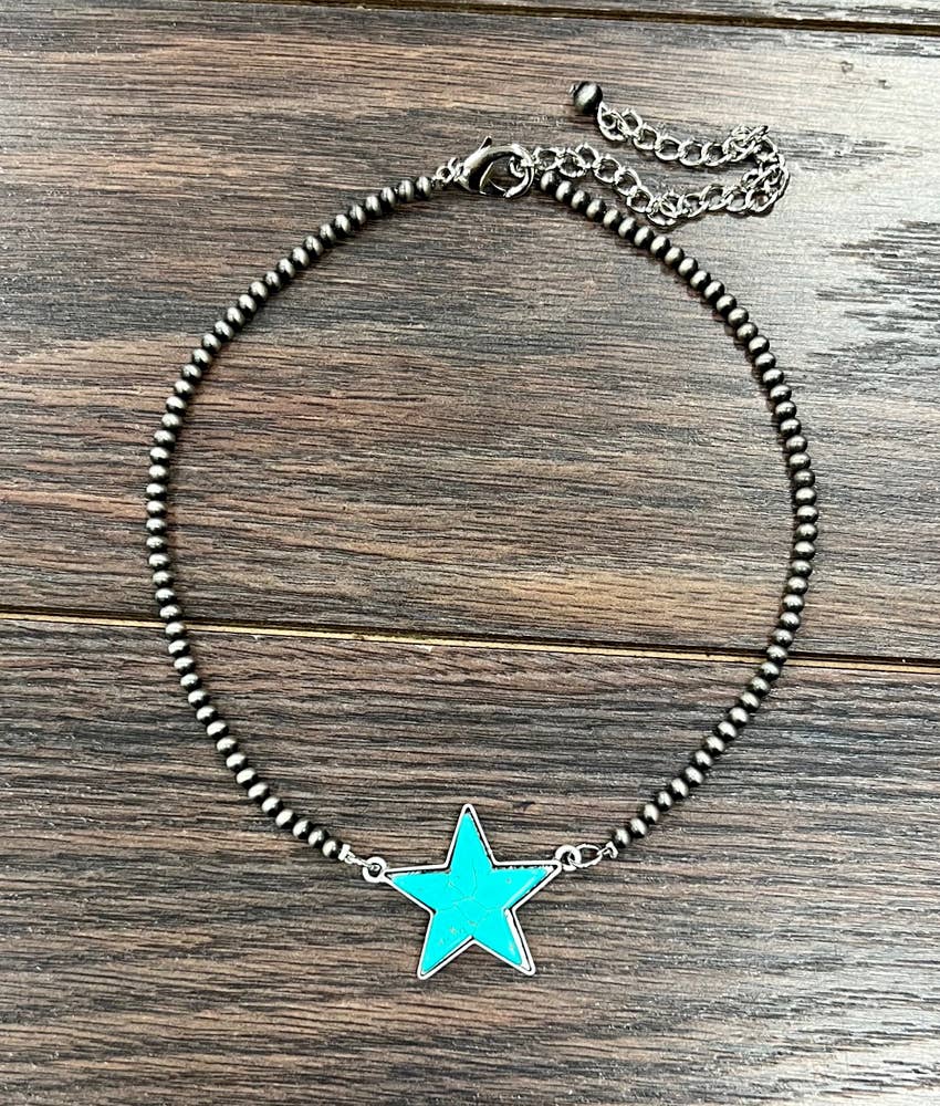 Western Turquoise Star Necklace | Cowgirl Jewelry