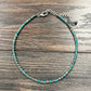 Handmade 4mm Rondelle Gemstone & Navajo Pearl Necklace – 15” to 20” Adjustable Western Layering Jewelry