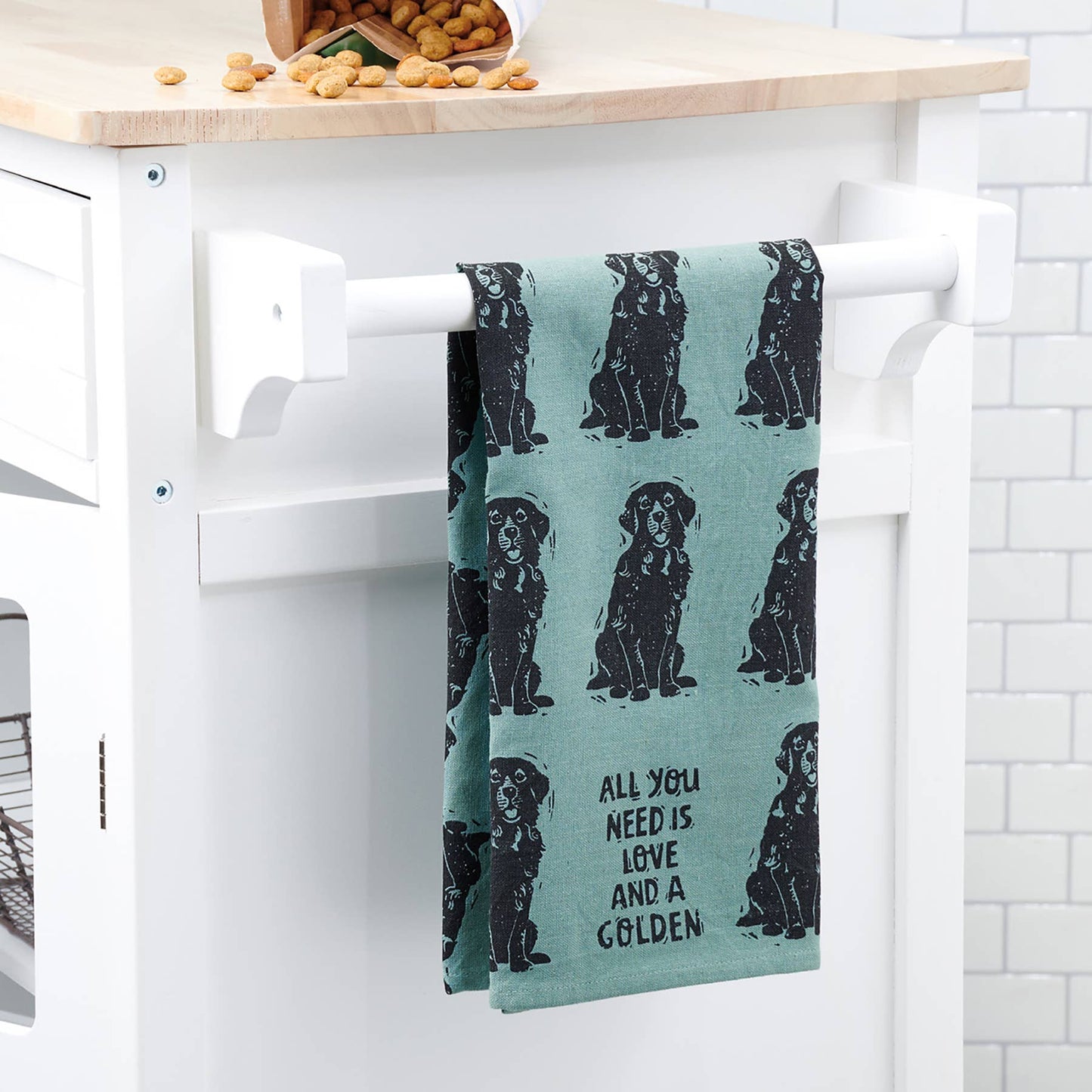 Love And A Golden Kitchen Towel