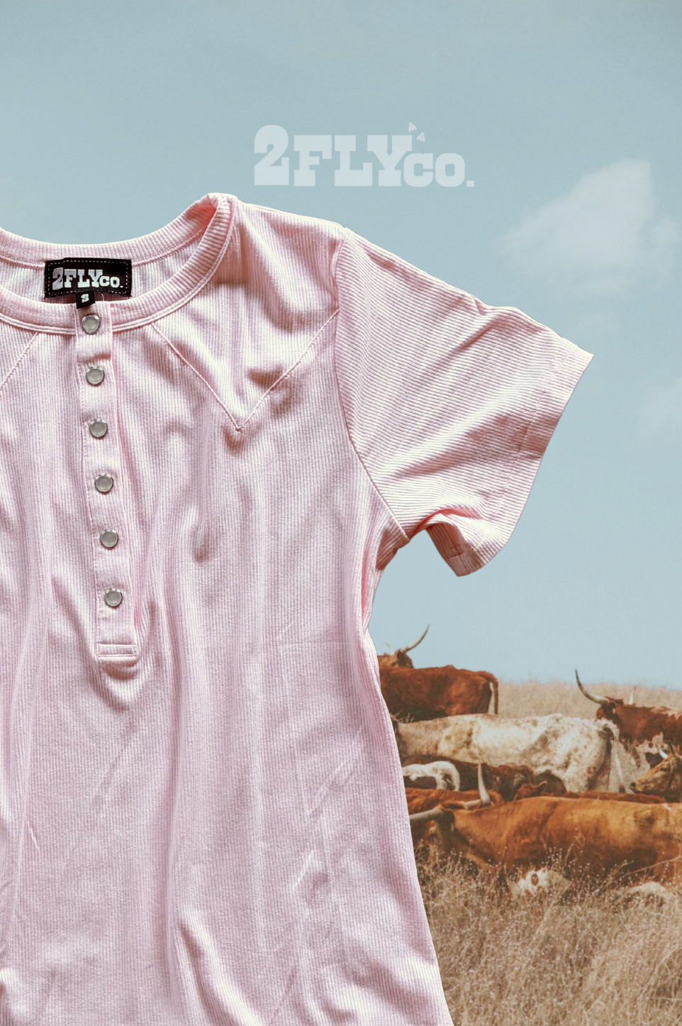 Blush Pearl Snap Western Top | Ribbed Country Basic