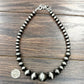 Very Big Navajo Bead Necklace – 18" to 23" Adjustable 25mm Western Statement Jewelry