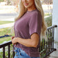 PRETTY BASH Women's Corded Knit Mock Neck T-Shirt | Casual Textured Boutique Top