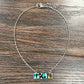 Natural Gemstone Bar Necklace | Bezel Set Pendant Necklace