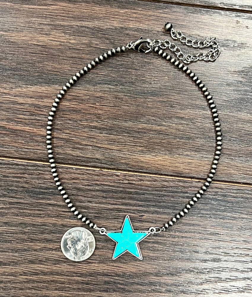 Western Turquoise Star Necklace | Cowgirl Jewelry