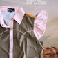 Quilt-Inspired Ruffle Pearl Snap Top – Western Blouse