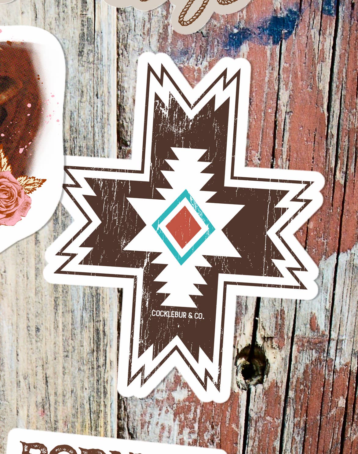 Aztec Cross - sticker