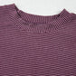 PRETTY BASH Women's Corded Knit Mock Neck T-Shirt | Casual Textured Boutique Top