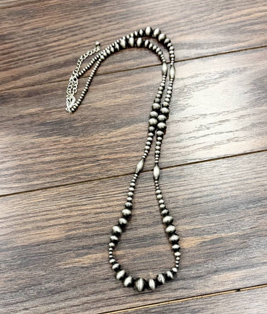 Extra Long Navajo-Inspired Western Bead Necklace | Cowgirl Jewelry