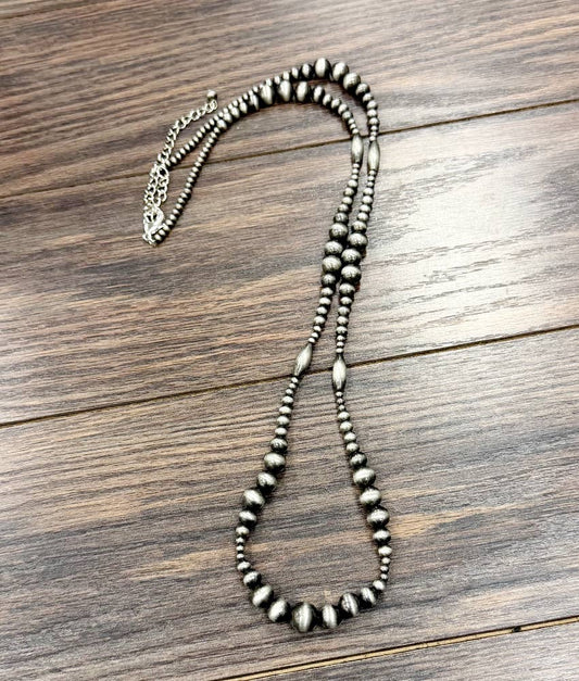 Extra Long Navajo-Inspired Western Bead Necklace | Cowgirl Jewelry