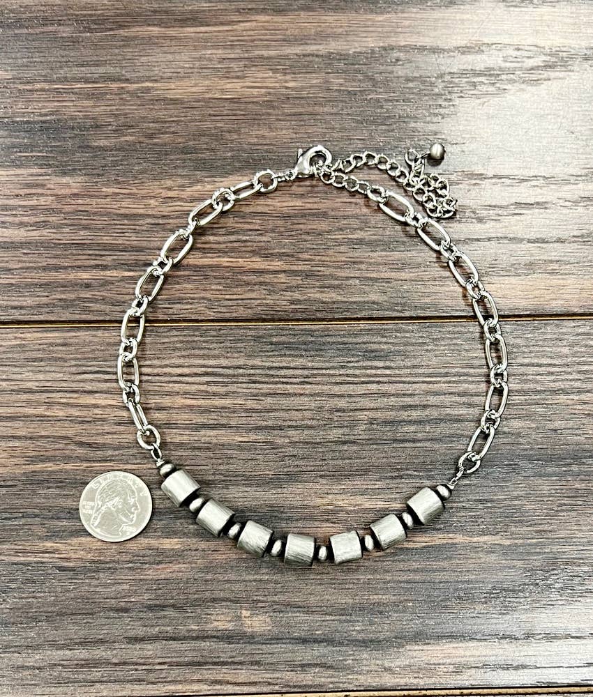 Western Cylindrical Bead Necklace | Cowgirl Statement Jewelry