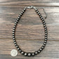 Handmade Graduated Navajo Pearl Necklace – 8mm to 14mm Polished Beads, 16” to 21” Adjustable Western Statement Jewelry