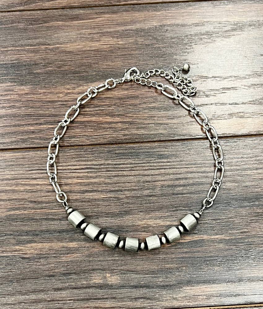 Western Cylindrical Bead Necklace | Cowgirl Statement Jewelry