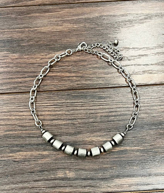 Western Cylindrical Bead Necklace | Cowgirl Statement Jewelry