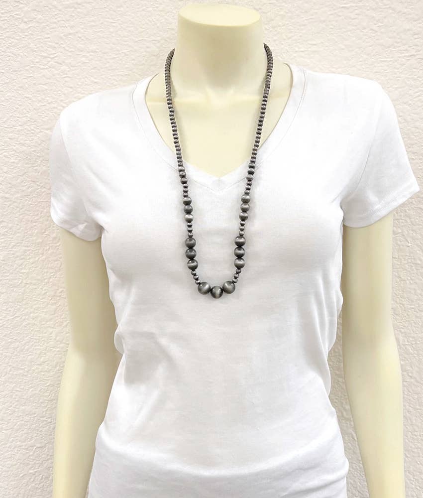 Extra Long Western Bead Necklace | Navajo-Inspired Cowgirl Jewelry