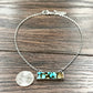 Natural Gemstone Bar Necklace | Bezel Set Pendant Necklace