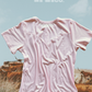 Blush Pearl Snap Western Top | Ribbed Country Basic