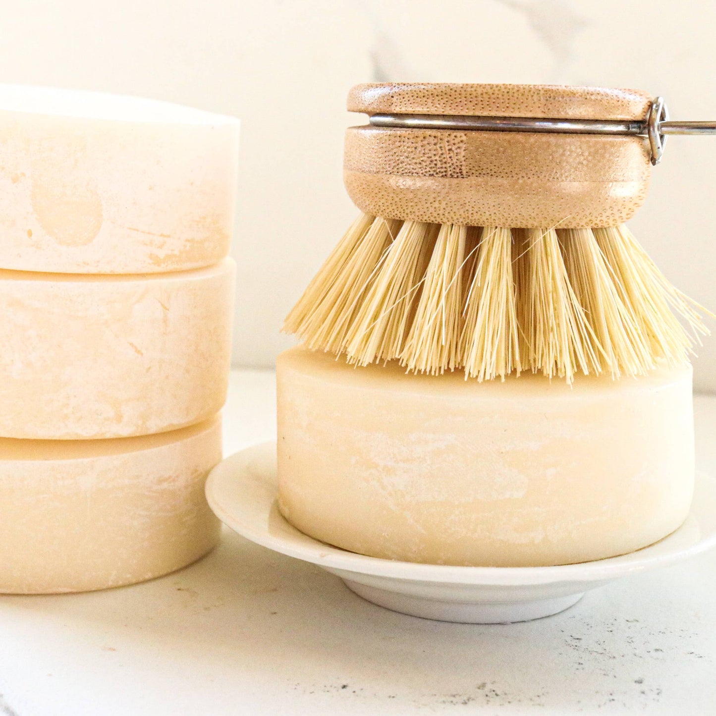 Solid Dish Soap Bar – Lemon, Rosemary & Basil | Natural Plastic-Free Kitchen Soap