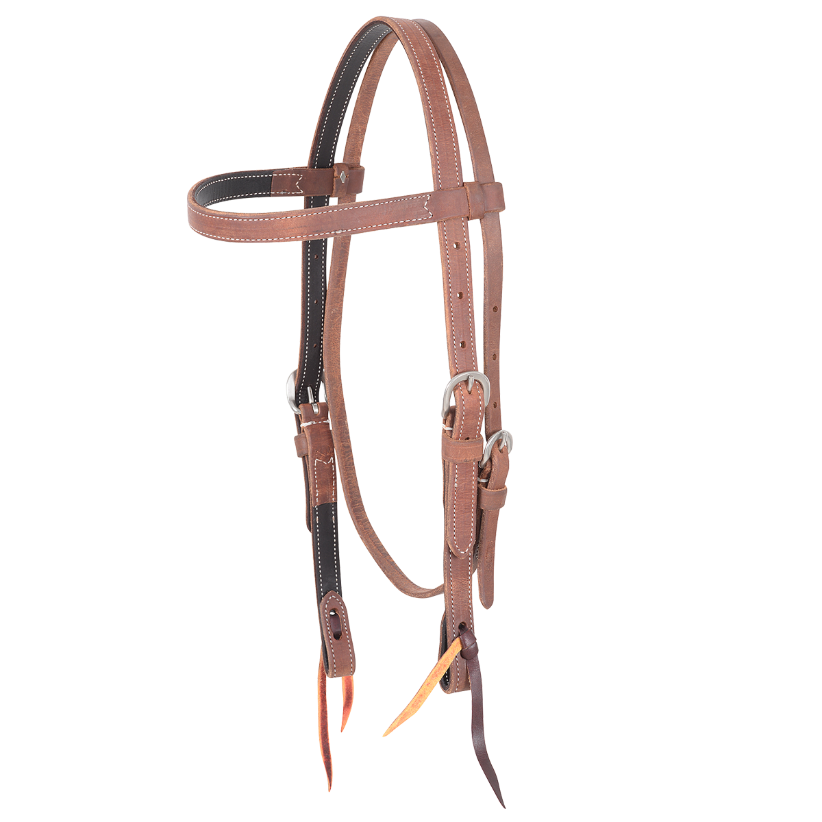 Martin Saddlery Doubled and Stitched Harness Browband Headstall