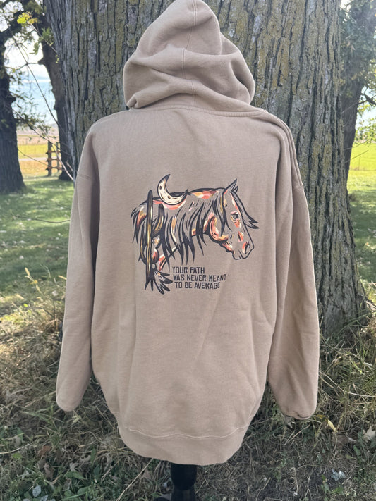 Your Path Was Never Meant to Be Average Hoodie – Sandstone
